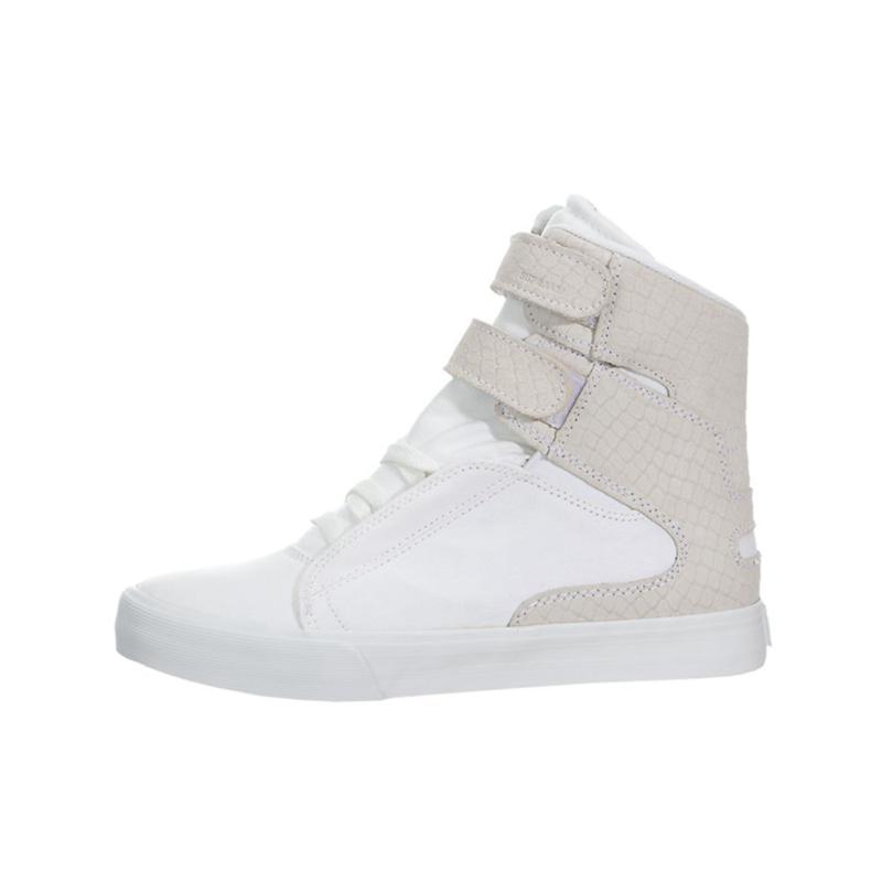 Supra SOCIETY II Sneaker High Damen Weiß Grau Sale UQEAF3659